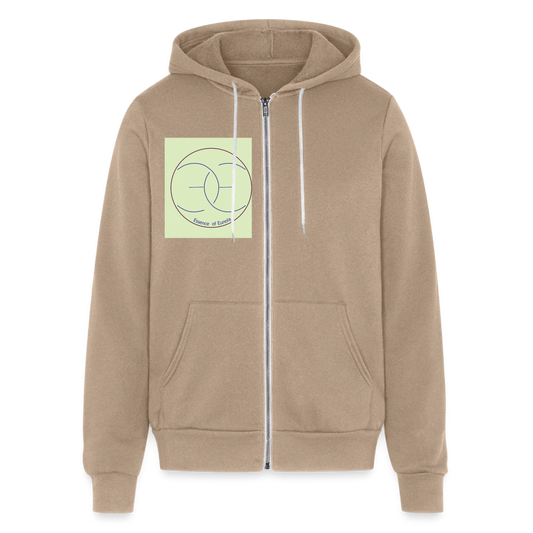 Bella + Canvas Unisex Full Zip Hoodie - tan
