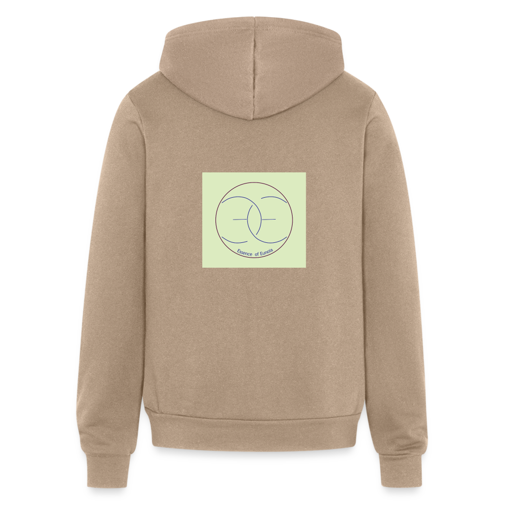 Bella + Canvas Unisex Full Zip Hoodie - tan